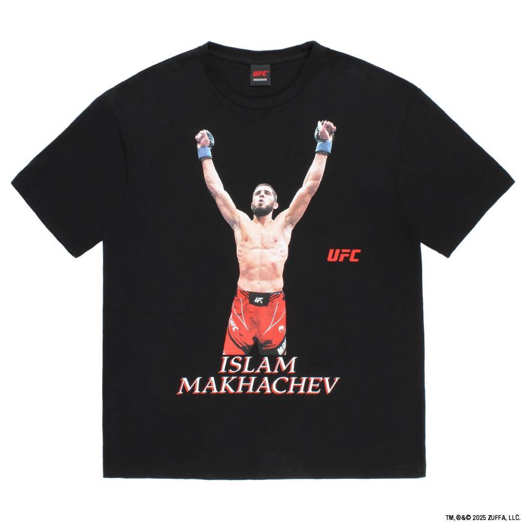UFC | WASHED HEAVY WEIGHT CREW NECK T-SHIRT ( TYPE-1 ) #BLACK [UFC-WM-WT01]
