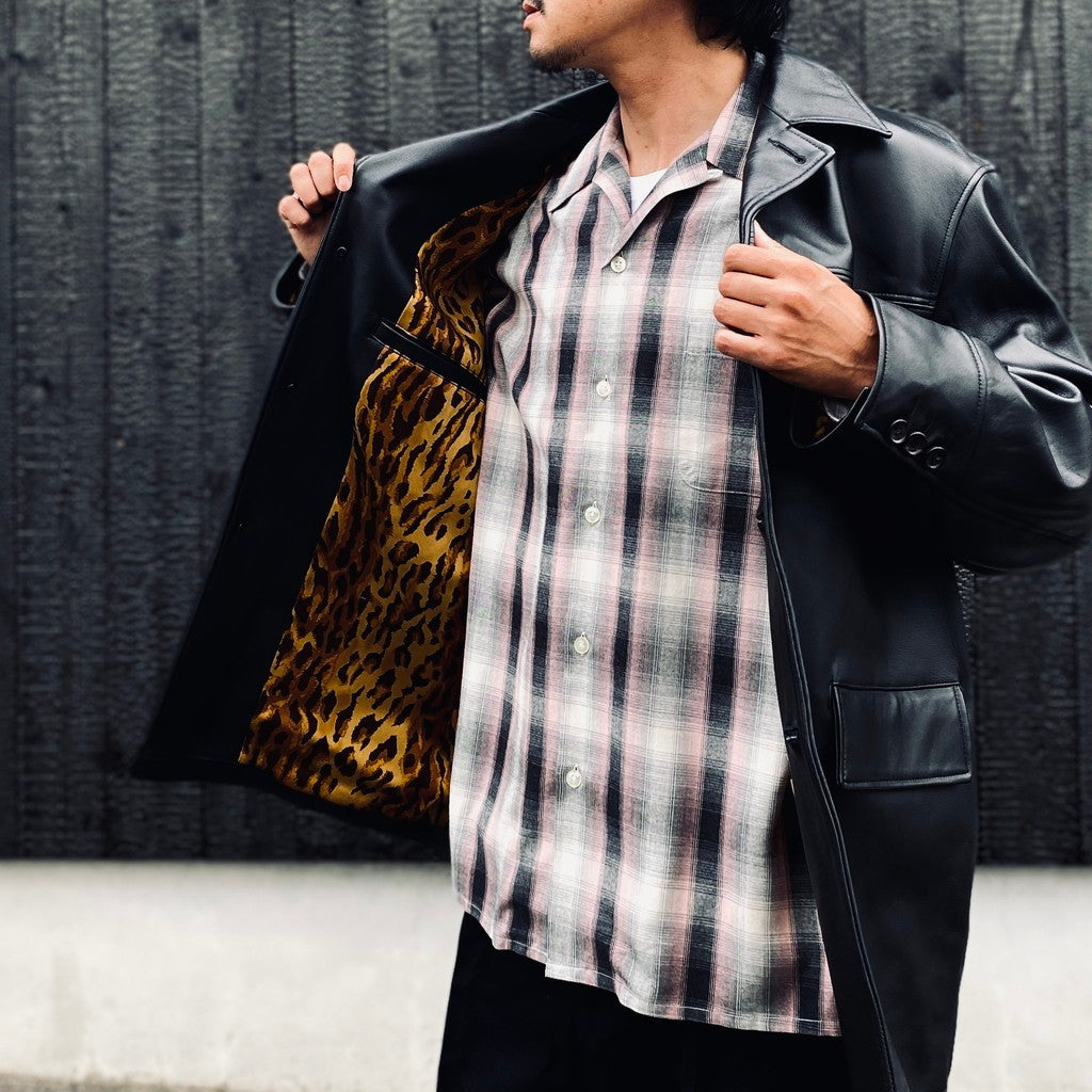 LEATHER COAT ( TYPE-2 ) #BLACK [26FWE-WMO-CO02]