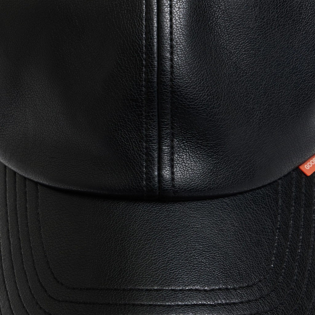 EX-9 GOOPiMADE Faux-Leather Cap #Black [GOOPI-26SS-JUL-04]