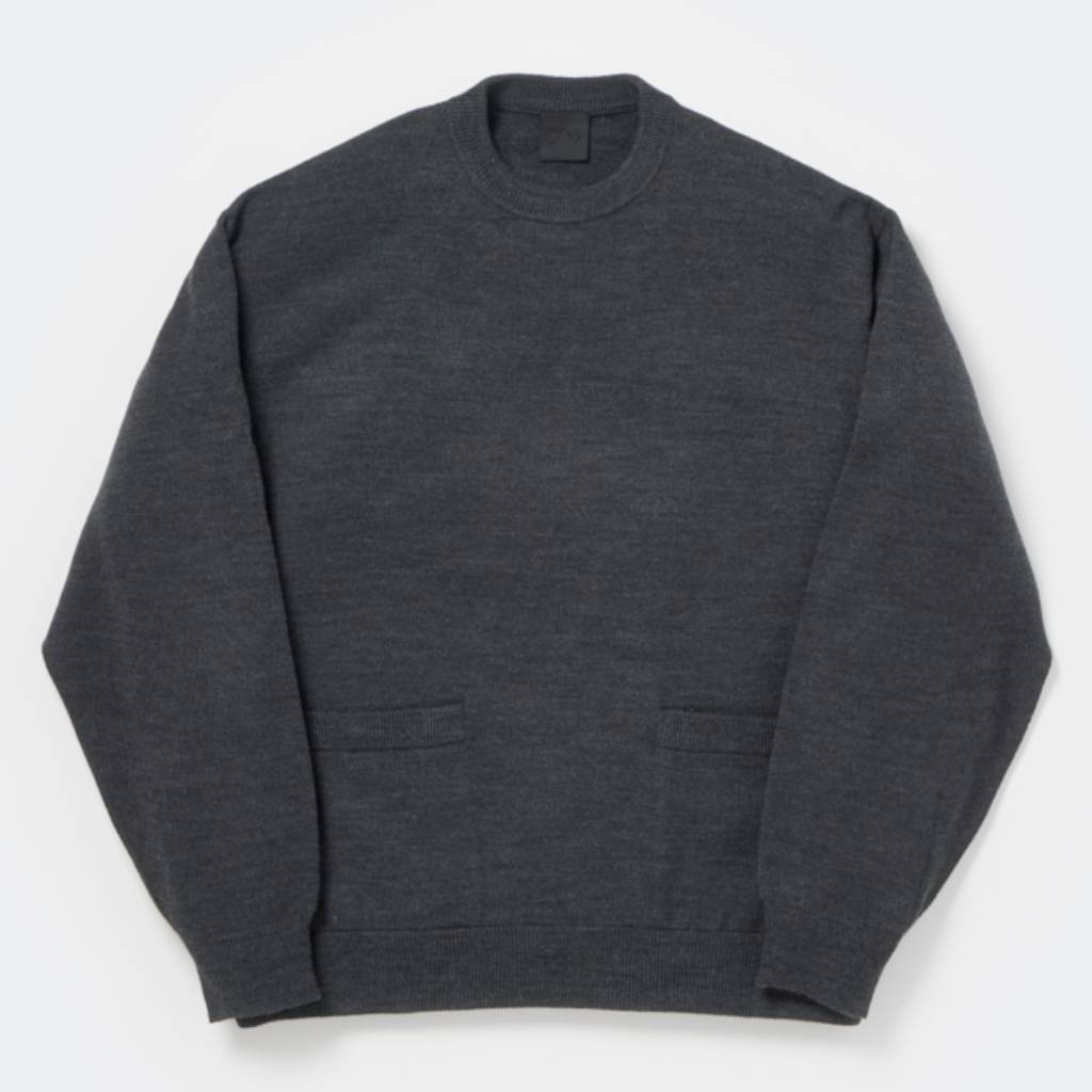 TECH KNIT CREW L/S Brewed Protein #CHARCOAL [BE-70026W]