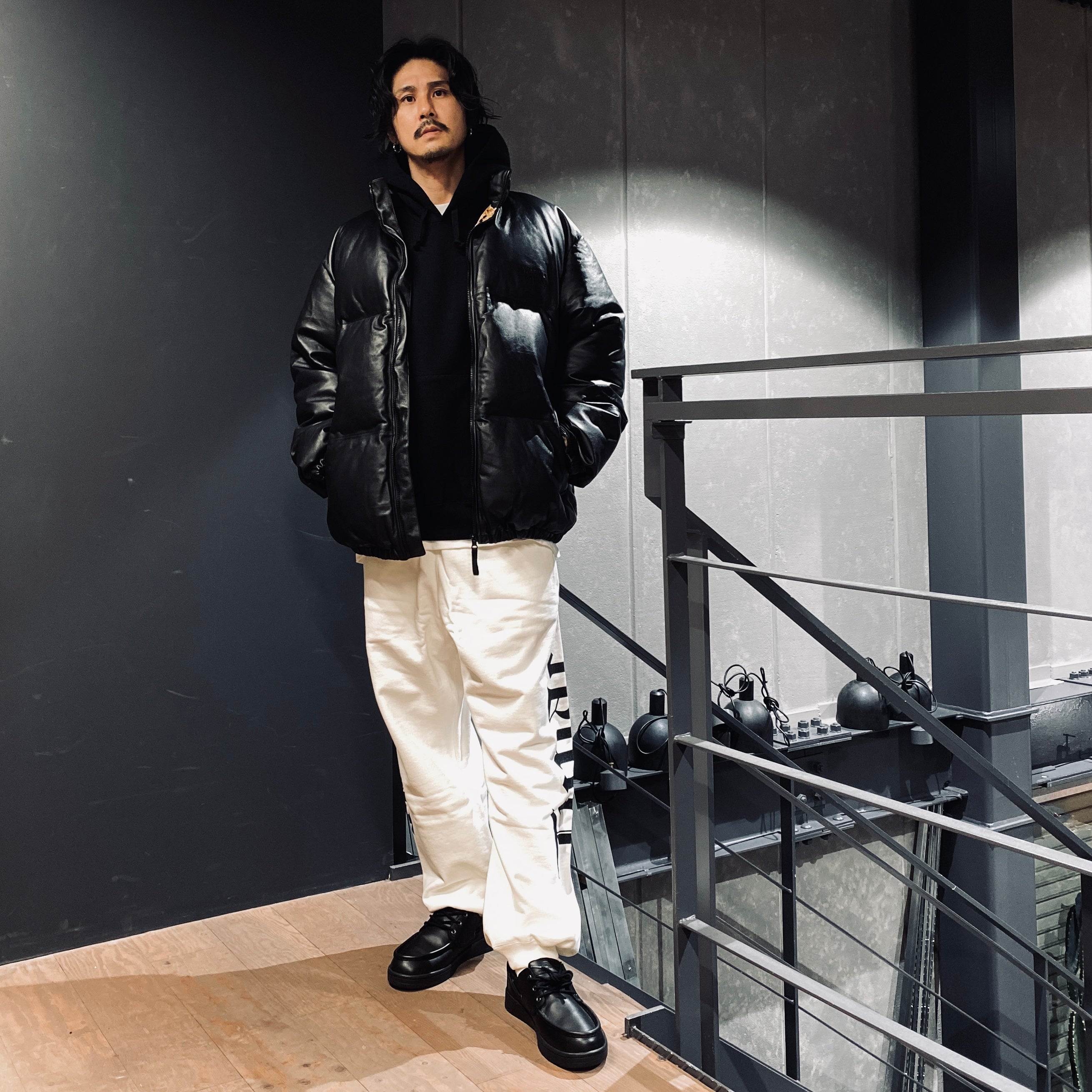 LEATHER DOWN JACKET -B- -TYPE 2- #BLACK [23FW-WMO-OD03]