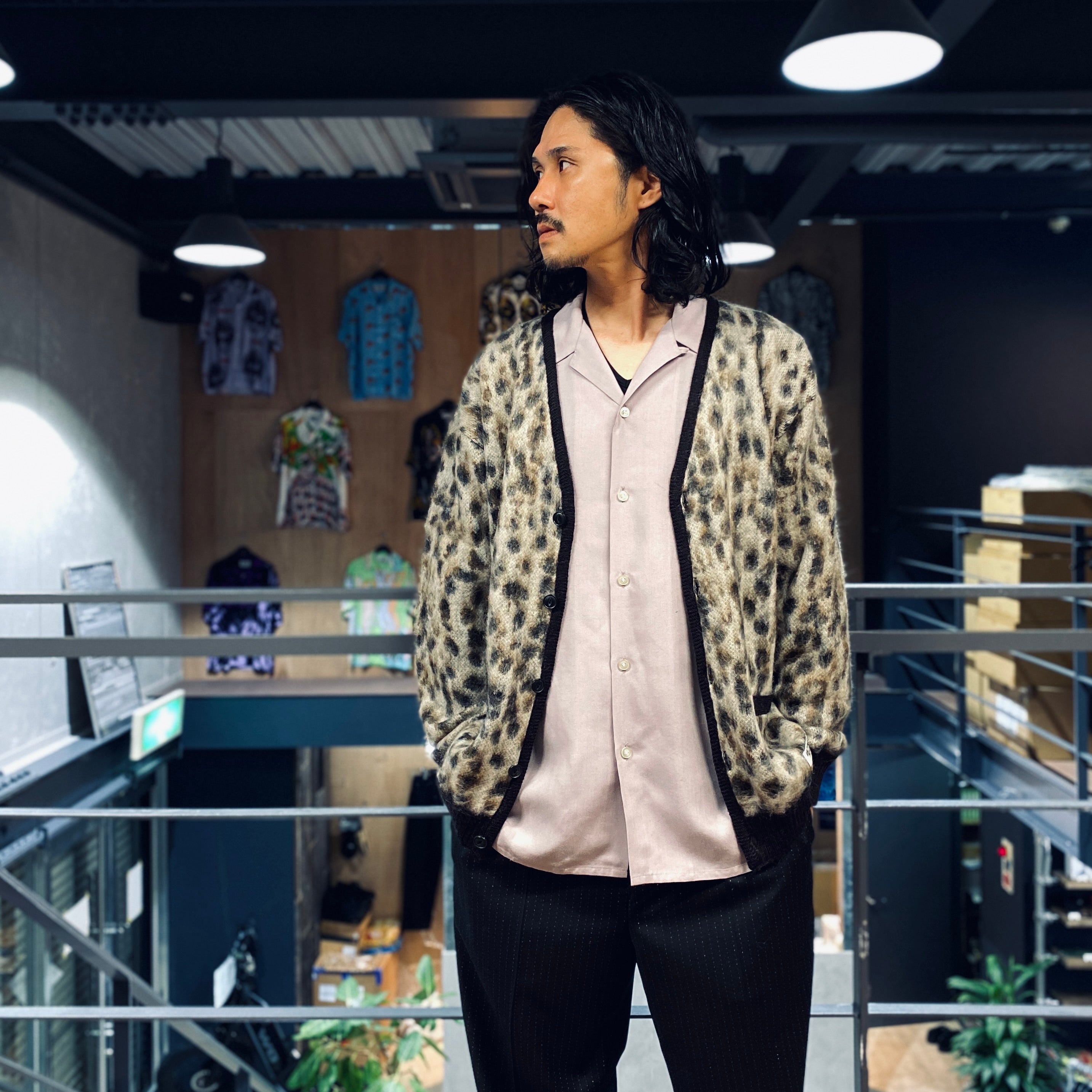 LEOPARD MOHAIR CARDIGAN -TYPE 1- #WHITE [23FW-WMK-KN13]