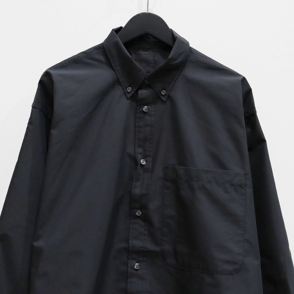 TECH BUTTON DOWN SHIRT L/S #BLACK [BE-80025]