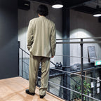 PLEATED TROUSERS -TYPE 2- #GRAYGREEN [23FW-WMP-TR08]