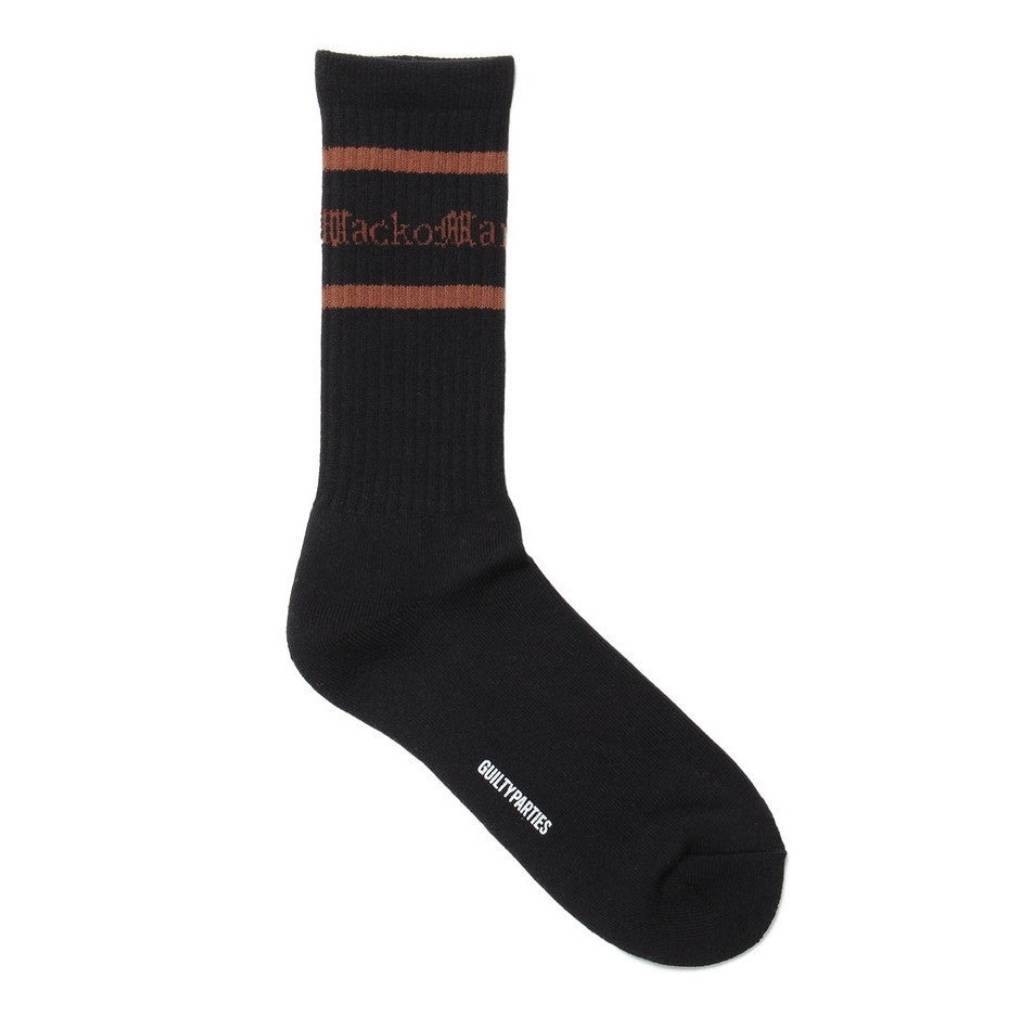 SKATER SOCKS -TYPE 2- #BLACK-BROWN [24SS-WMA-SO02]