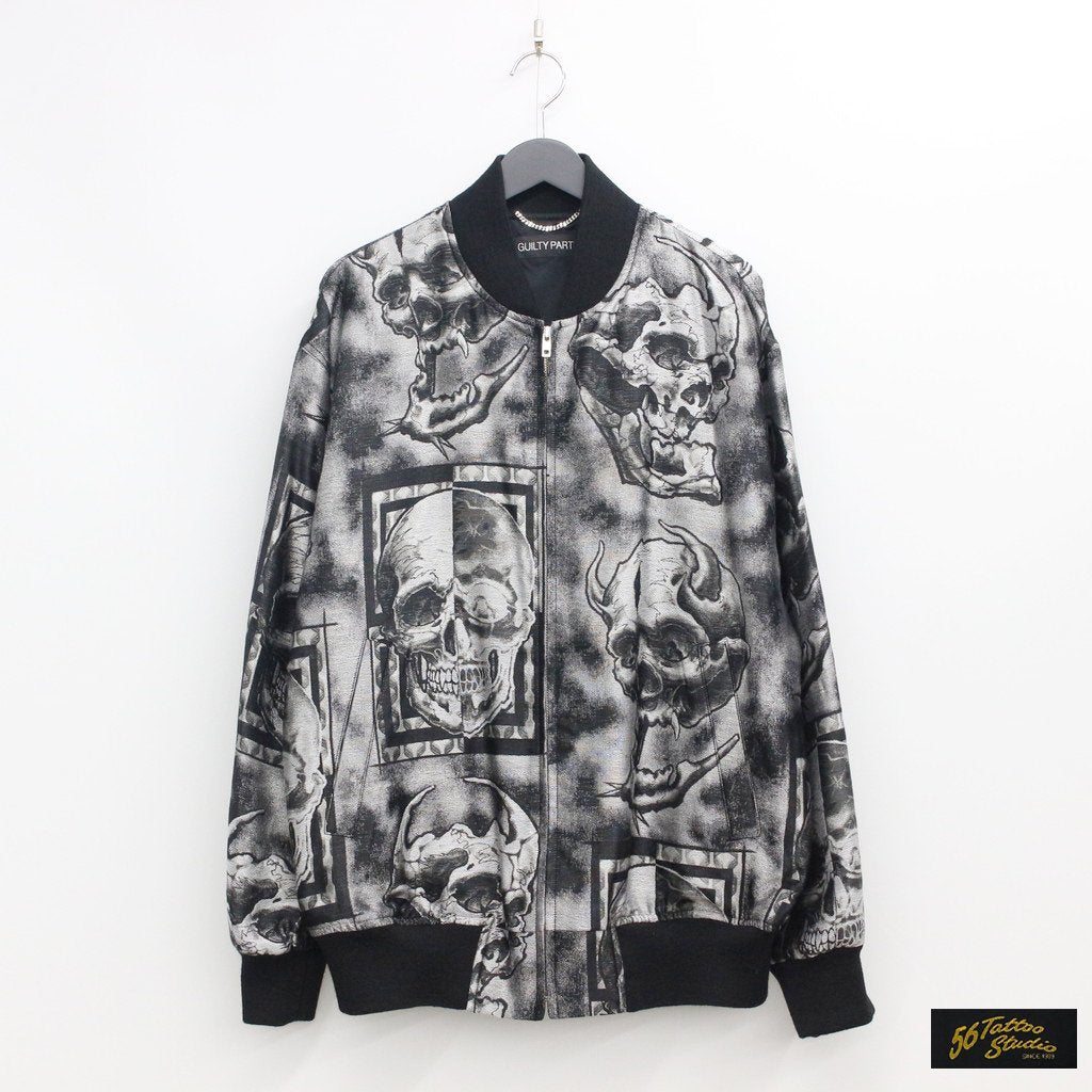 of_56 TATTOO STUDIO | JACQUARD SKA JACKET #SILVER [56TS-WM-BL02]