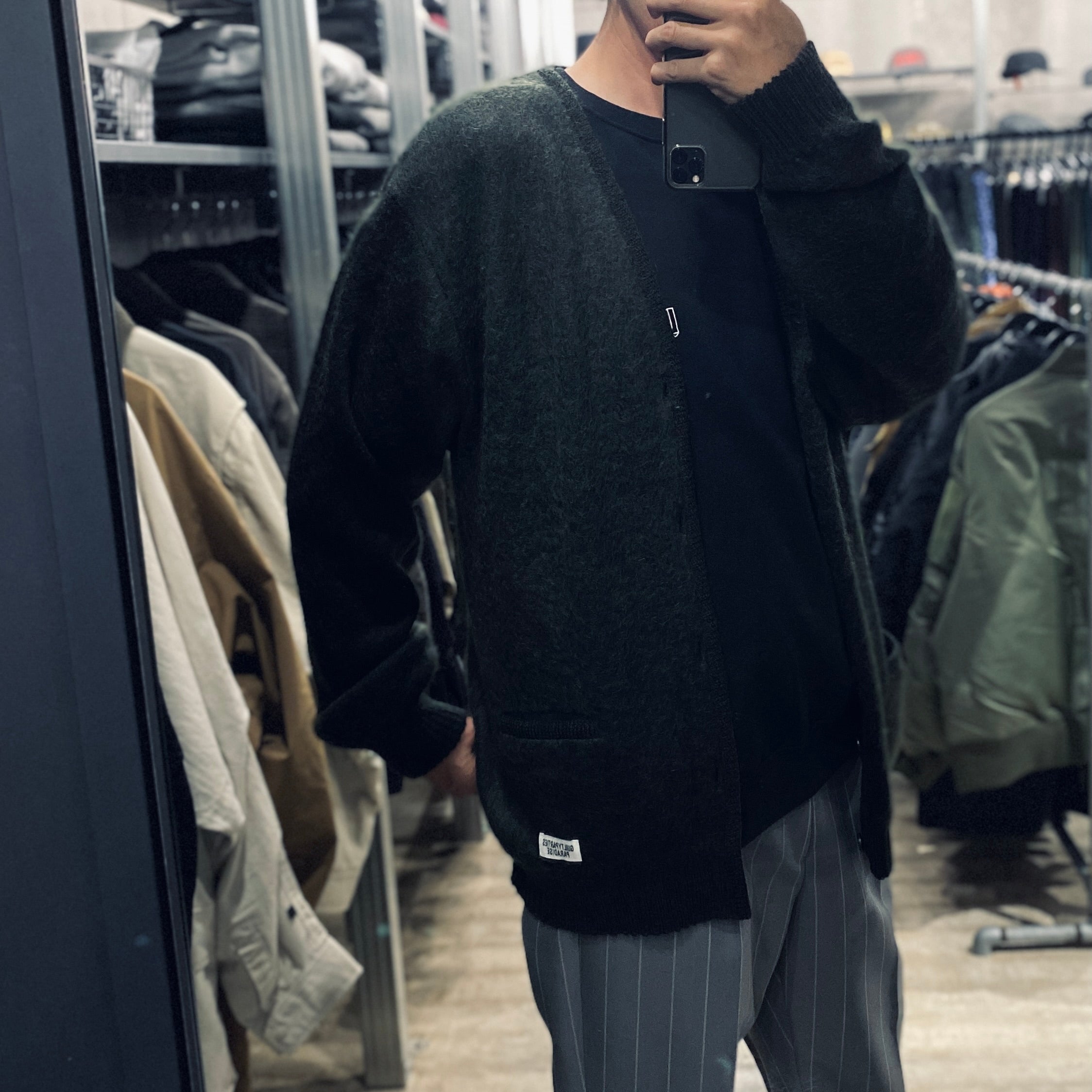 MOHAIR CARDIGAN -TYPE 1- #GREEN [23FW-WMK-KN07]