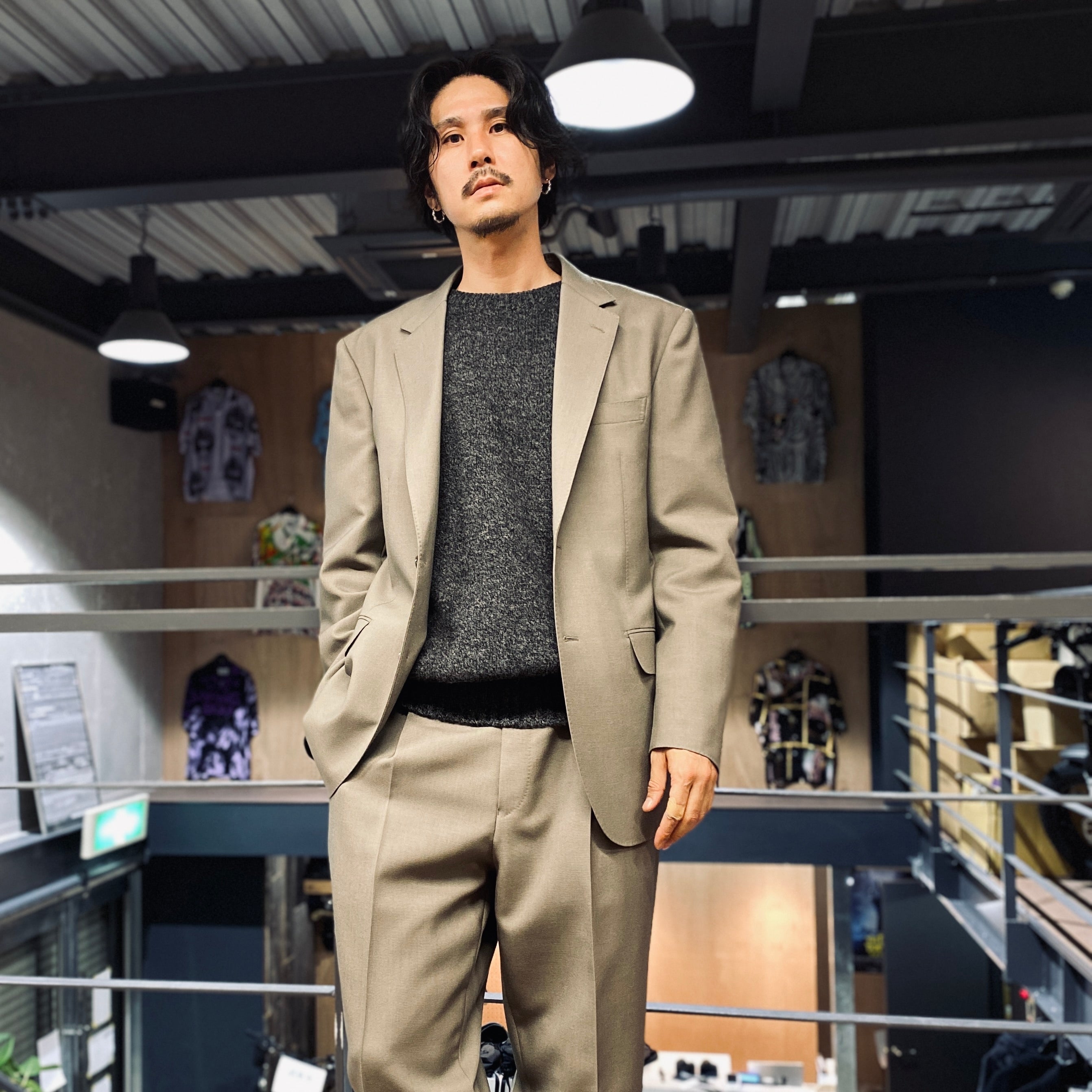 SINGLE BREASTED JACKET -TYPE 2- #GRAY [23FW-WMO-SU02]