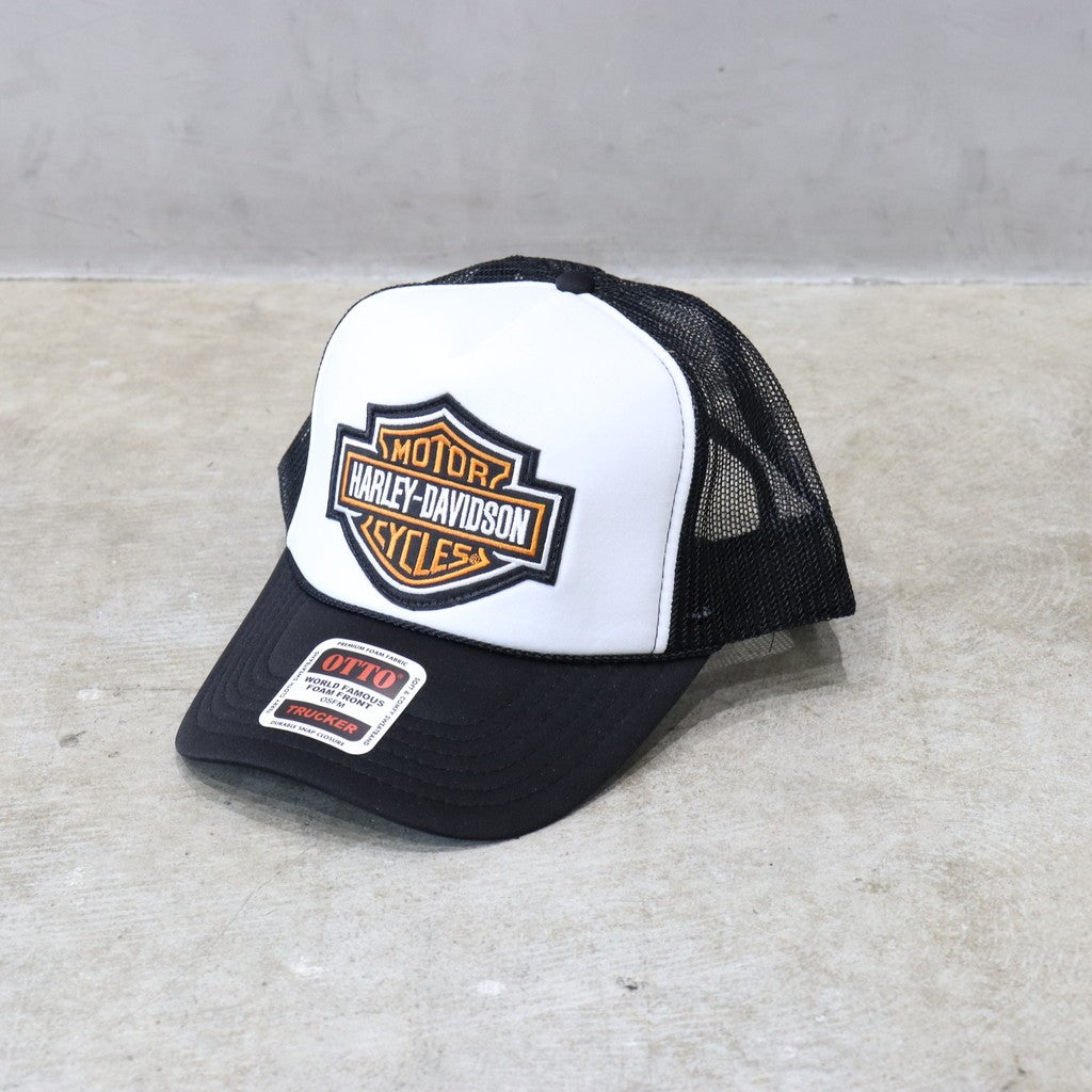 HARLEY DAVIDSON | ROAD DAWG CURVED BILL PATCH CAP #BLACK / WHITE [HD25SS-CAP-02]