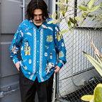 清酒長袖襯衫#藍色 [202352]