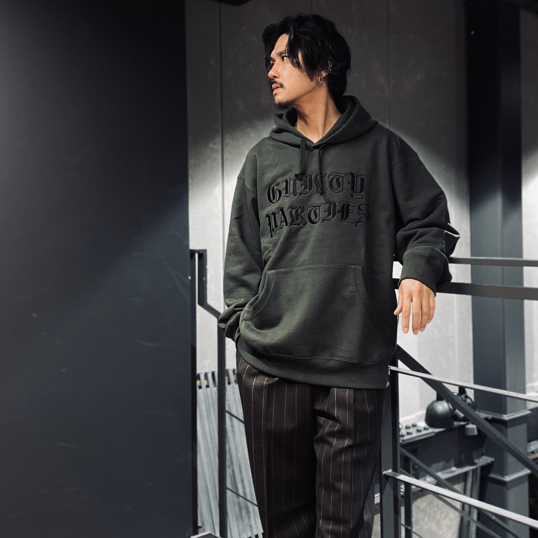 HEAVY WEIGHT PULLOVER HOODED SWEAT SHIRT -TYPE 3- #GREEN [23FW-WMC-SS04]