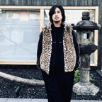WILD THINGS | LEOPARD FUR HAPPY VEST ( TYPE-1 ) #BEIGE [26FW-WMO-WT05]