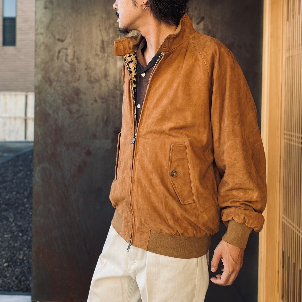 BARACUTA | G9 SUEDE LEATHER HARRINGTON JACKET #BEIGE [25FW-WMO