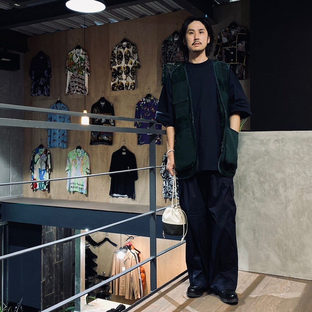 ROPE MESH LONG VEST #GREEN [FSU10241U0001]