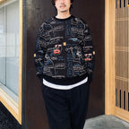 JEAN-MICHEL BASQUIAT | CREW NECK SWEATER ( TYPE-1 ) #ONE [BASQUIAT-WM-KN11]