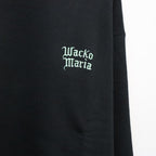 WASHED MIDDLE WEIGHT CREW NECK SWEAT SHIRT ( TYPE-3 ) #BLACK/GREEN [26FWE-WMC-SS05]