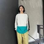 3 COLOR DBL KNIT BOAT NECK #GREY [CES26CS23]