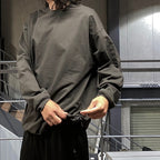 TECH CREW NECK TEE L/S #CHARCOAL [BE-31024W]