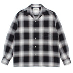 OMBRE CHECK OPEN COLLAR SHIRT L/S ( TYPE-1 ) #GRAY [24FW-WMS-OC01]
