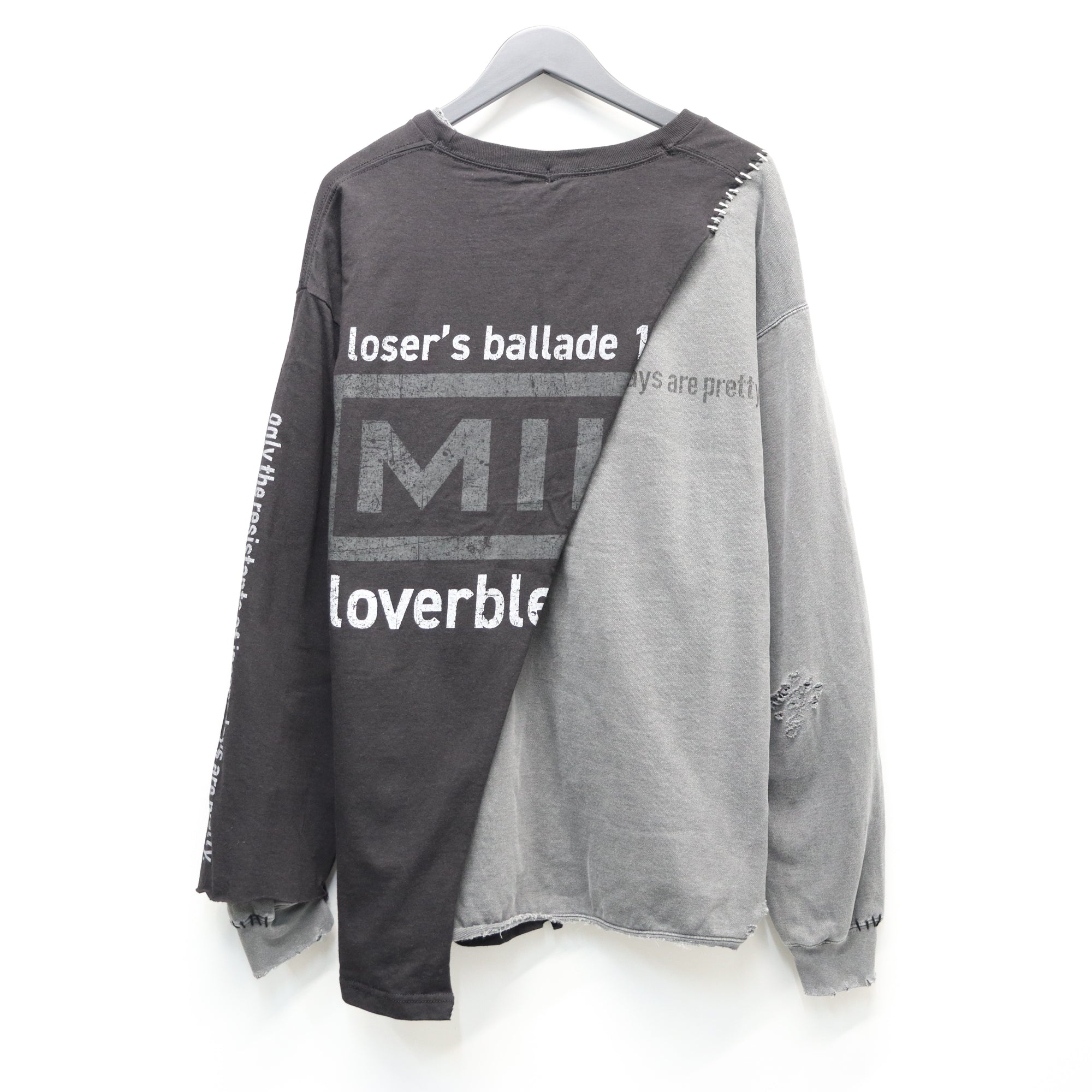 Bootleg Layered Crew Sweat (A MAN'S SHADOW) #AGED BLACK [M-P2-BG3]