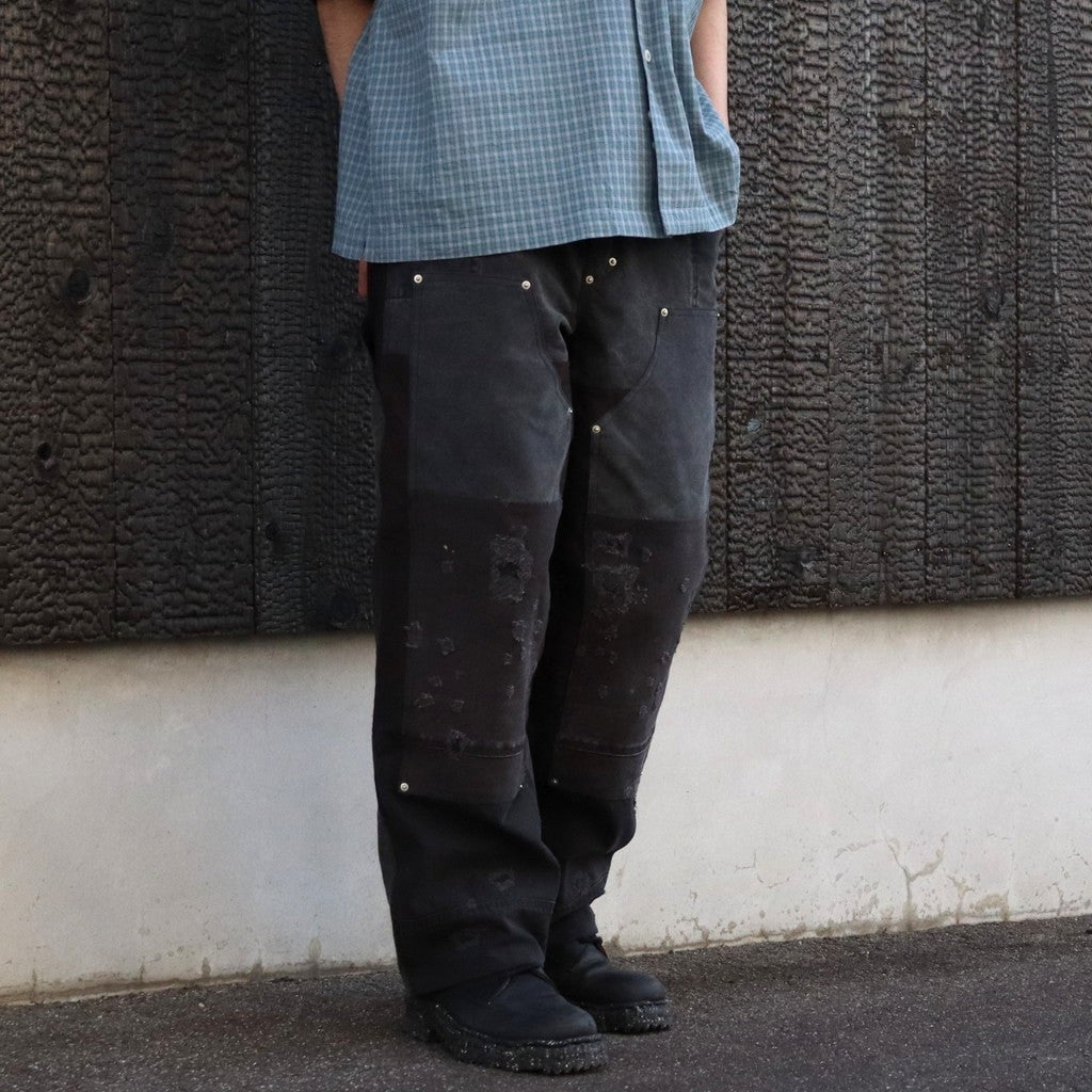 DAMAGE DOUBLEKNEE PANTS #BLACK [RP2528305]