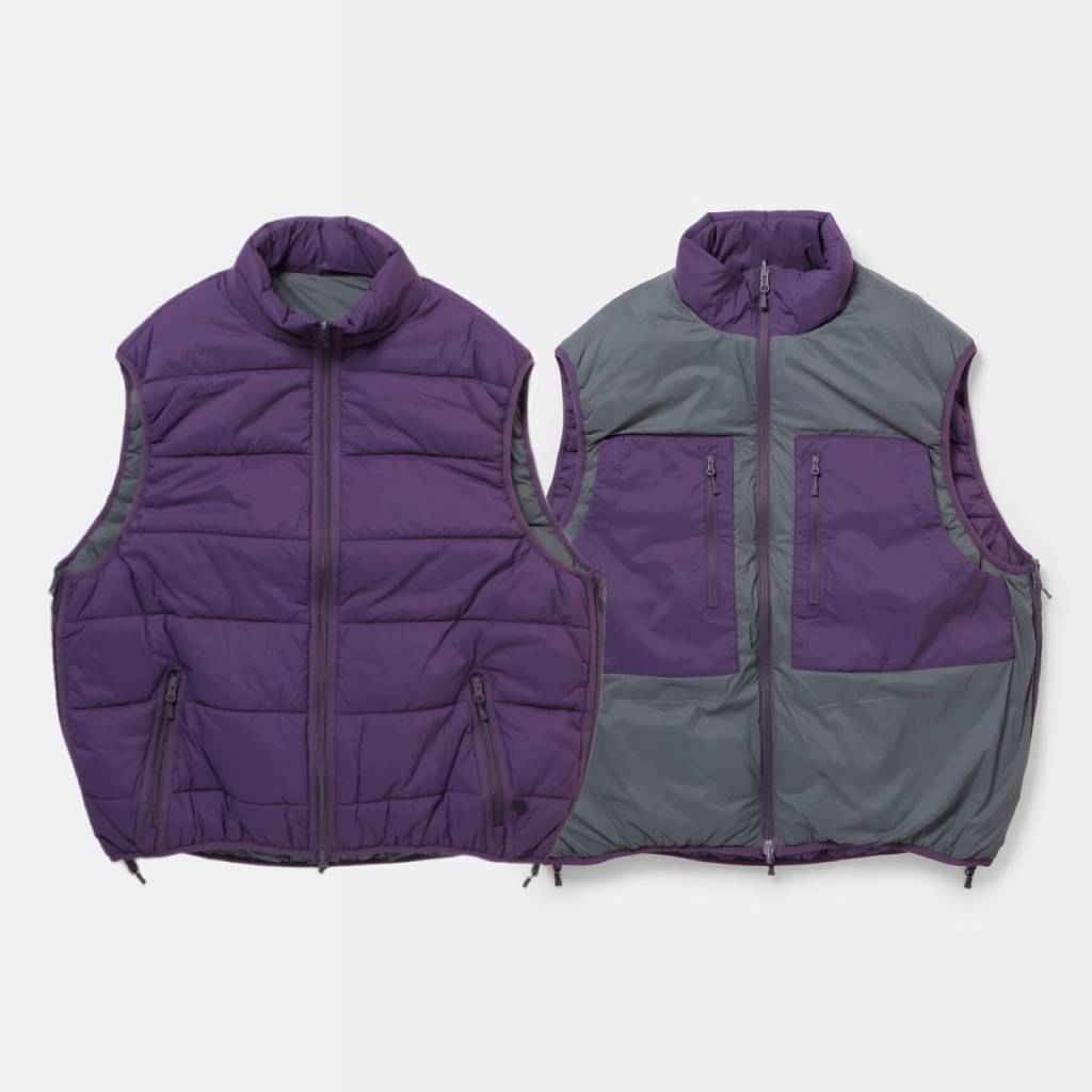 TECH REVERSIBLE CLIMBERS PUFF VEST #PURPLE×CHA [BW-23025W]