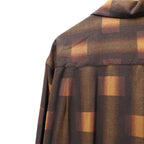 OMBRE CHECK OPEN COLLAR SHIRT L/S ( TYPE-1 ) #BROWN [26FW-WMS-OC01]