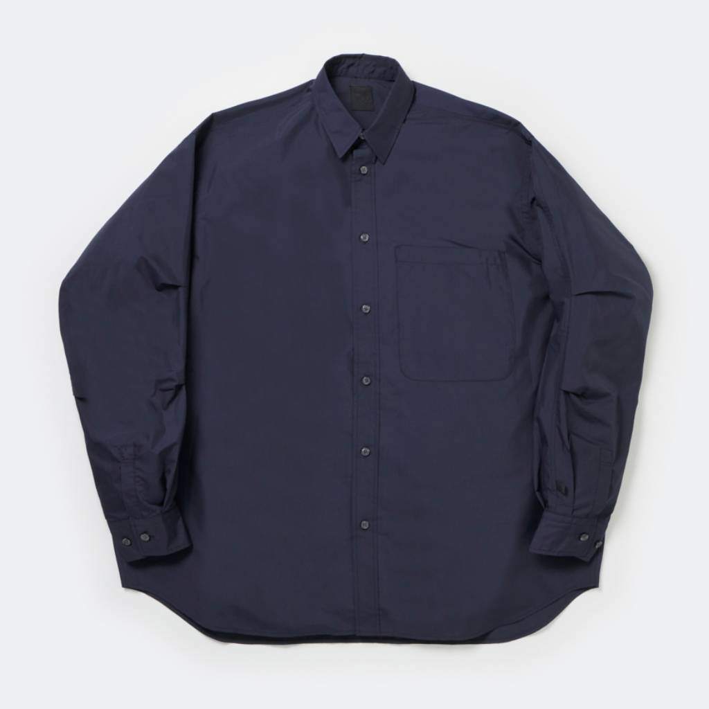 TECH REGULAR COLLAR SHIRT L/S #NAVY [BE-83025W]