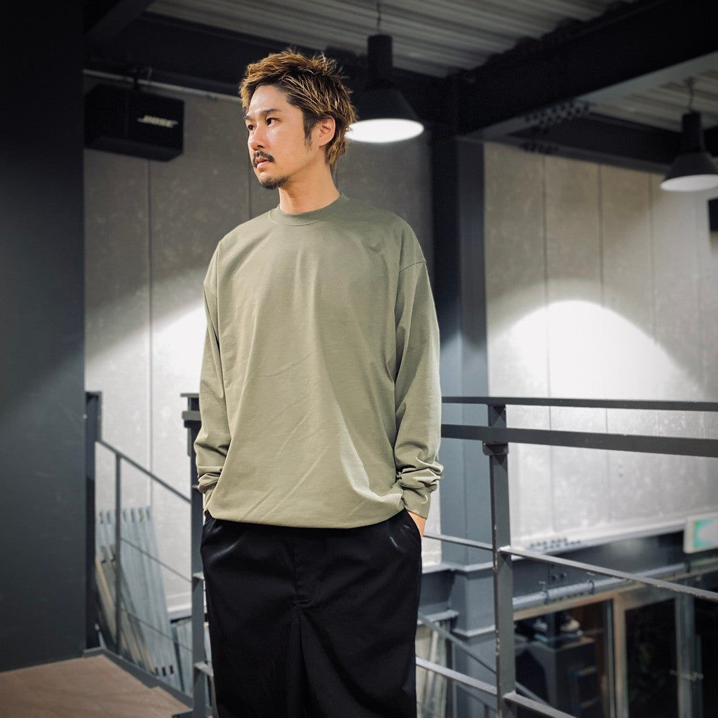 TECH DRAWSTRING L/S TEE #WOLF GRAY [BE-40025] – cocorozashi