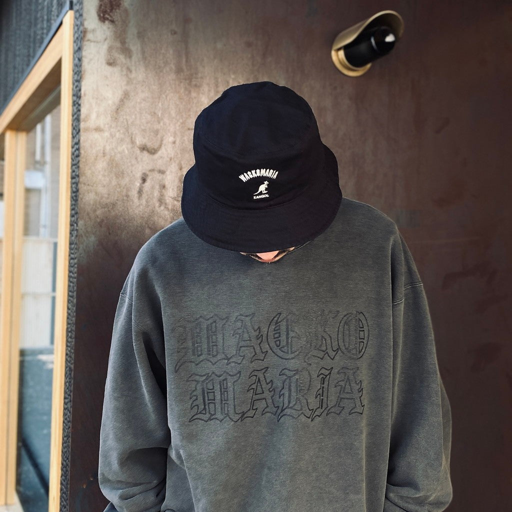 KANGOL | WASHED BUCKET #BLACK [26SS-WMA-HA01]
