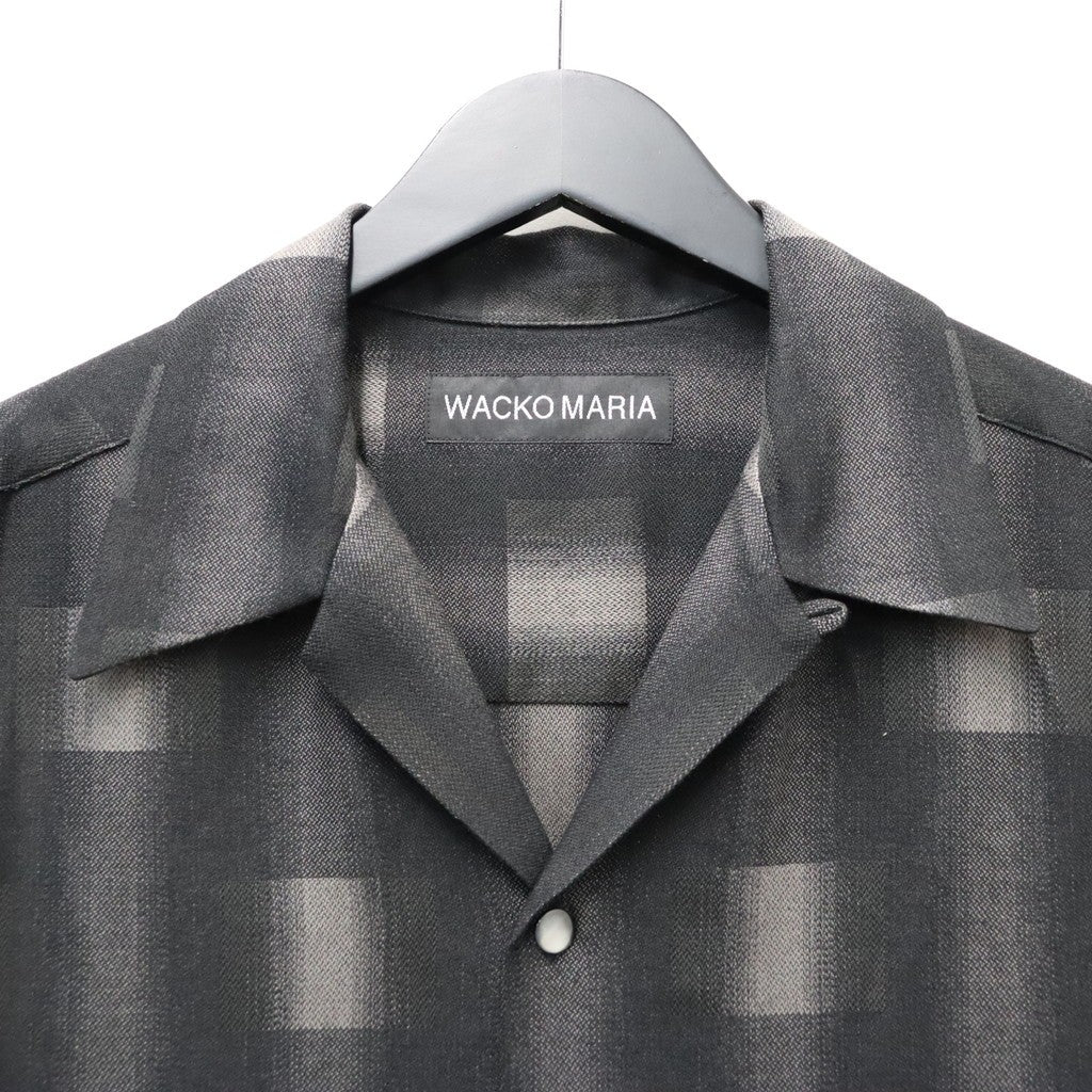 OMBRE CHECK OPEN COLLAR SHIRT L/S ( TYPE-2 ) #GRAY [26FW-WMS-OC02]