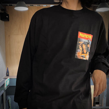 PULP FICTION | CREW NECK LONG SLEEVE T-SHIRT ( TYPE-3 ) #BLACK [PF-WM-LT03]