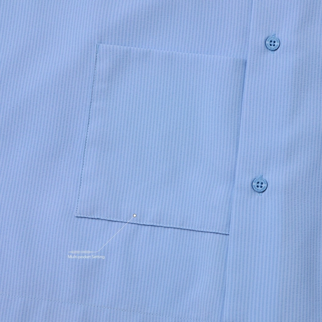 「GNV-Z」 SOFTBOX Zip-Split Wide Shirt #BLUE [GOOPI-25SS-JUN-02]