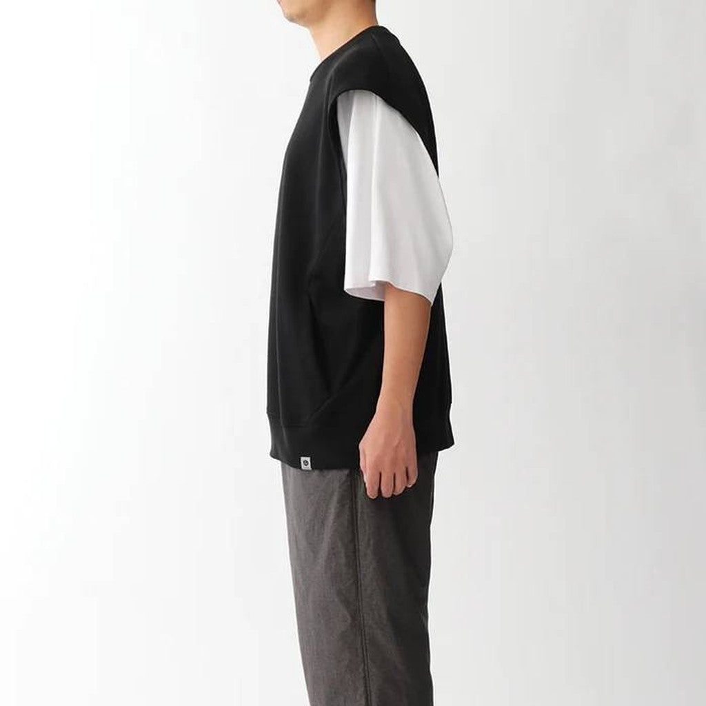 URAKE NO SLEEVE VEST #BLACK [MNA-LAN-23] – cocorozashi