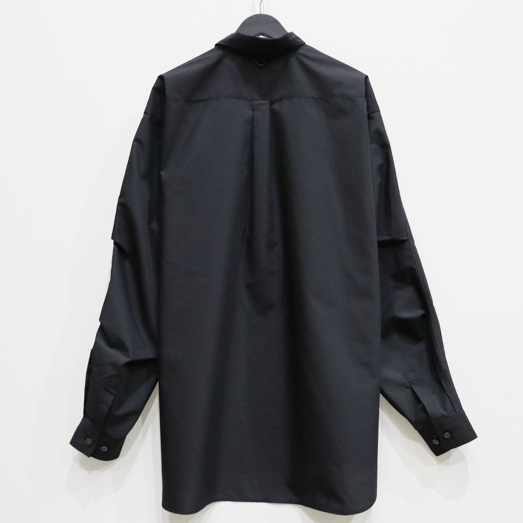 TECH BUTTON DOWN SHIRT L/S #BLACK [BE-80025]