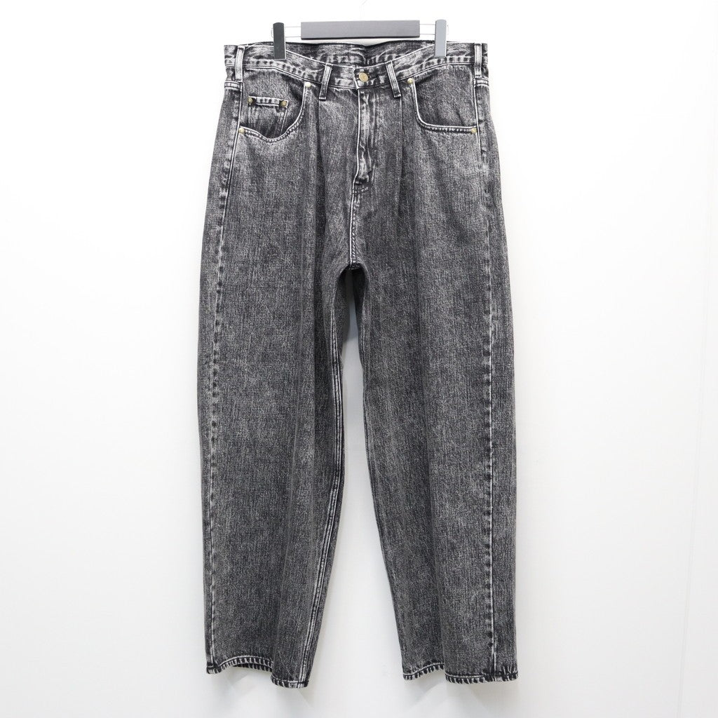 DENIM BAGGY PANTS #BLACK CHEMICAL [GH5S013D]