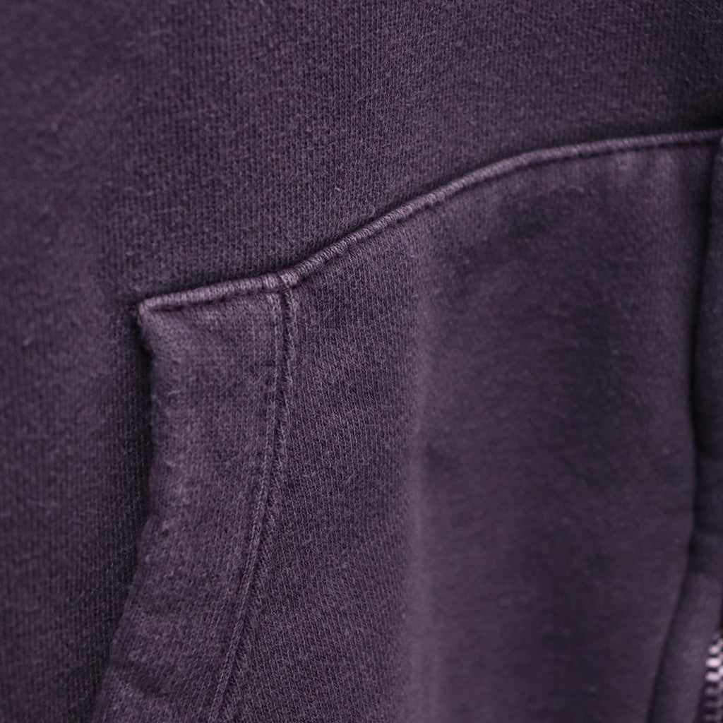 WASHED MIDDLE WEIGHT FULL ZIP HOODED SWEAT SHIRT #PURPLE [26SS-WMC-SS04]