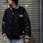 LEATHER VARSITY JACKET -B- -TYPE 2- #BLACK [24SS-WMO-BL10]
