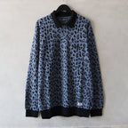 LEOPARD KNIT POLO SHIRT #BLUE [24FW-WMK-KN13]