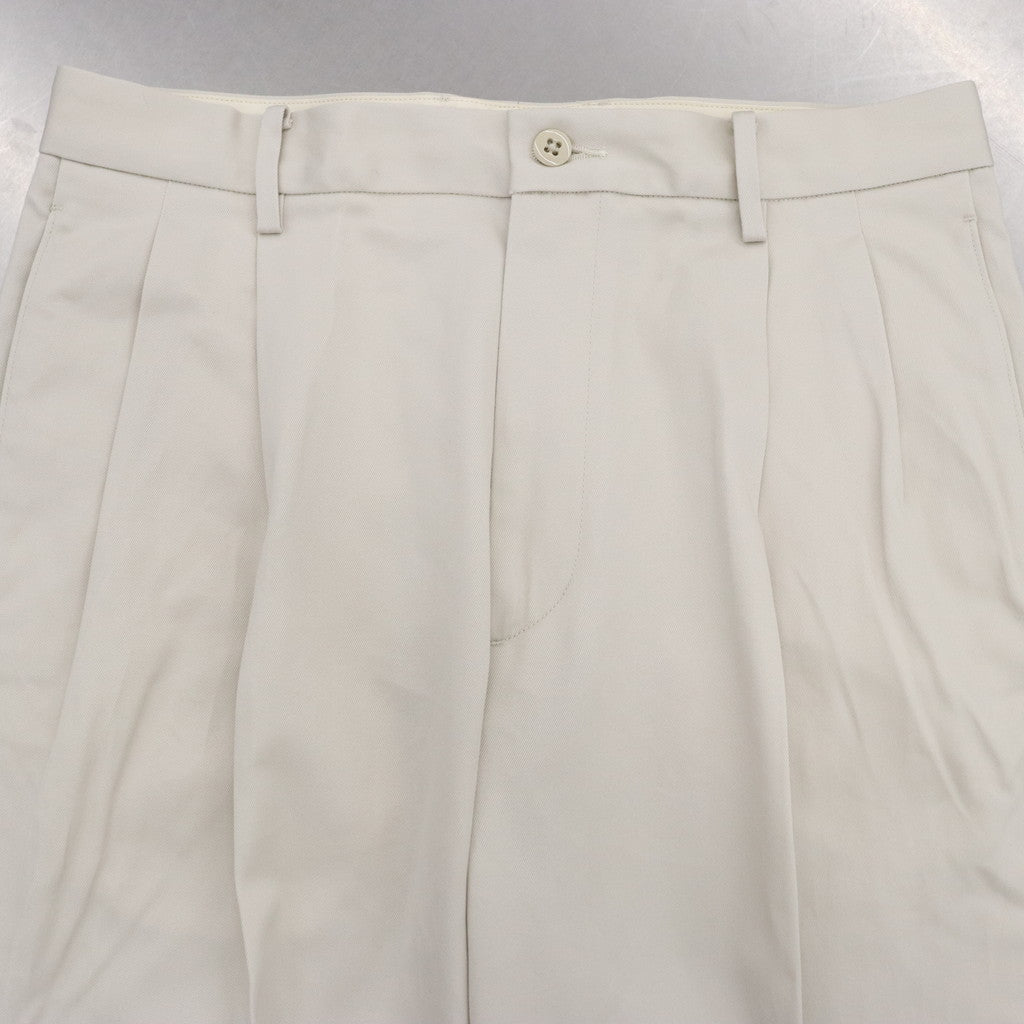 DOUBLE PLEATED CHINO TROUSERS #WHITE [23FW-WMP-PT01]