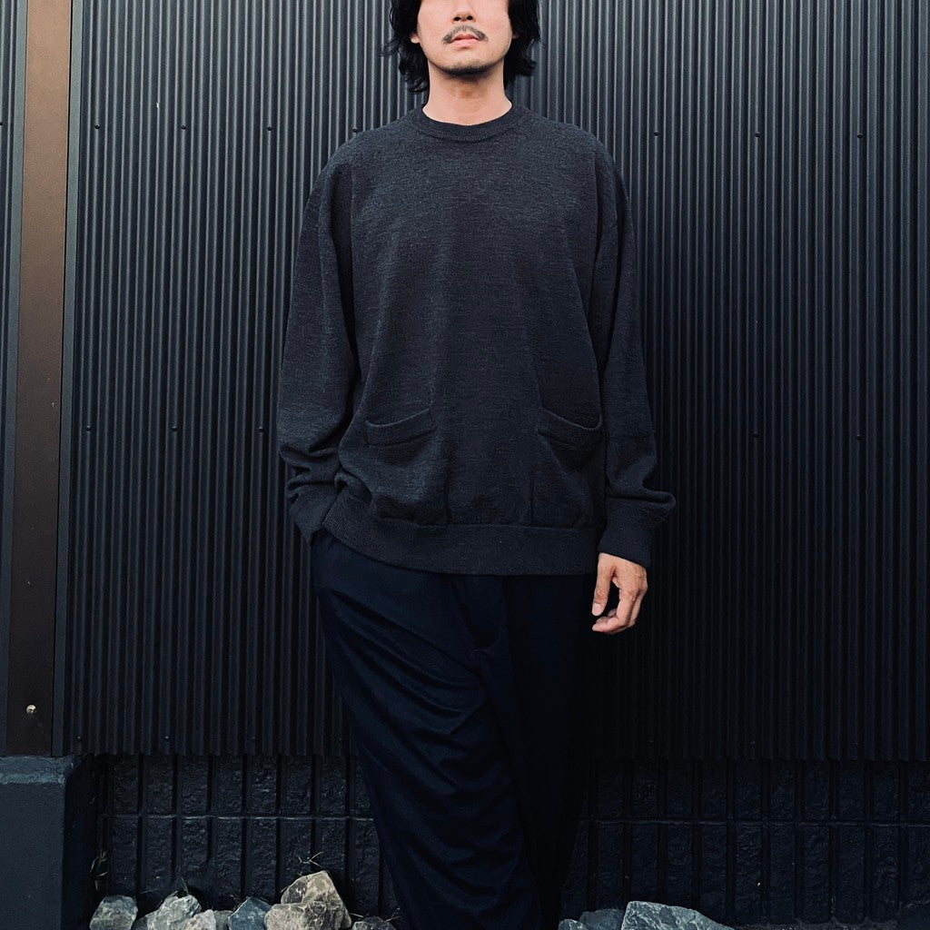 TECH KNIT CREW L/S Brewed Protein #CHARCOAL [BE-70026W]