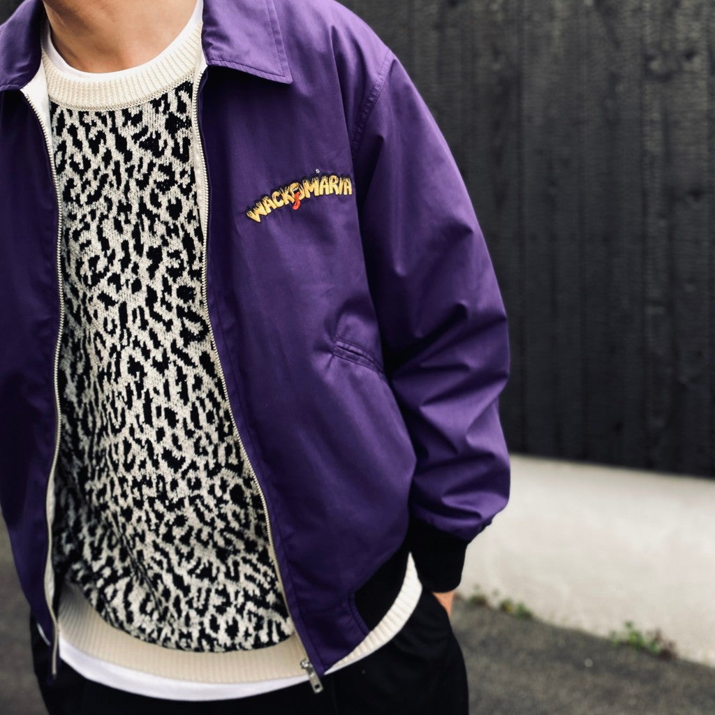 LEOPARD JACQUARD SWEATER ( TYPE-1 ) #WHITE [26SS-WMK-KN13]