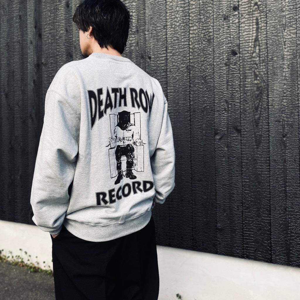 DEATH ROW RECORDS | HEAVY WEIGHT CREW NECK SWEAT SHIRT #GRAY [DEATHROW-WM-SS06]