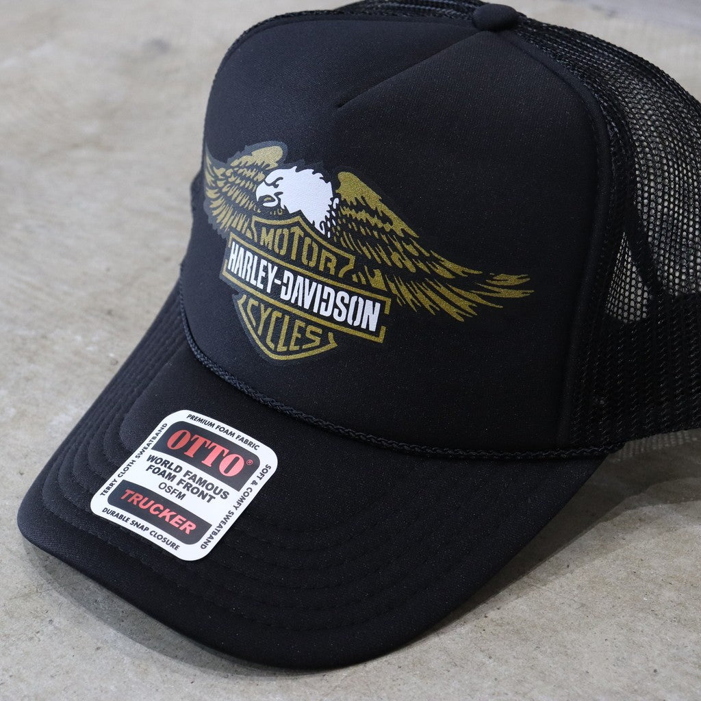 哈雷戴維森 | 尖叫鷹彎簷貼片帽 #黑色 / 黑色 [HD25SS-CAP-01]