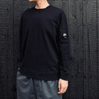 LIGHT FLEECE CREWNECK SWEATSHIRT #BLACK 999 [RCCMSS711A-002246G]