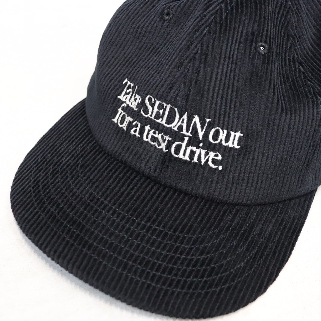 Leather Strap Corduroy Cap #Black [SD26F-CP05]