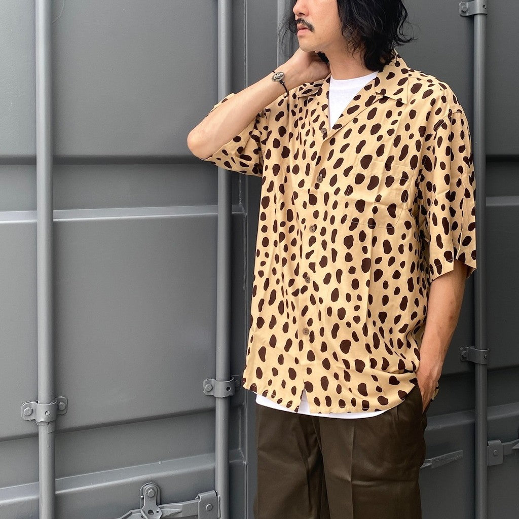 夏威夷襯衫 S/S - 款式 2 - #米色-棕色 [24SS-WMS-HI02]