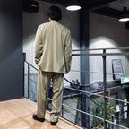 SINGLE BREASTED JACKET ( TYPE-3 ) &amp; TROUSERS #GRAYGREEN [23FW-WMO-SU03 / 23FW-WMP-TR08]