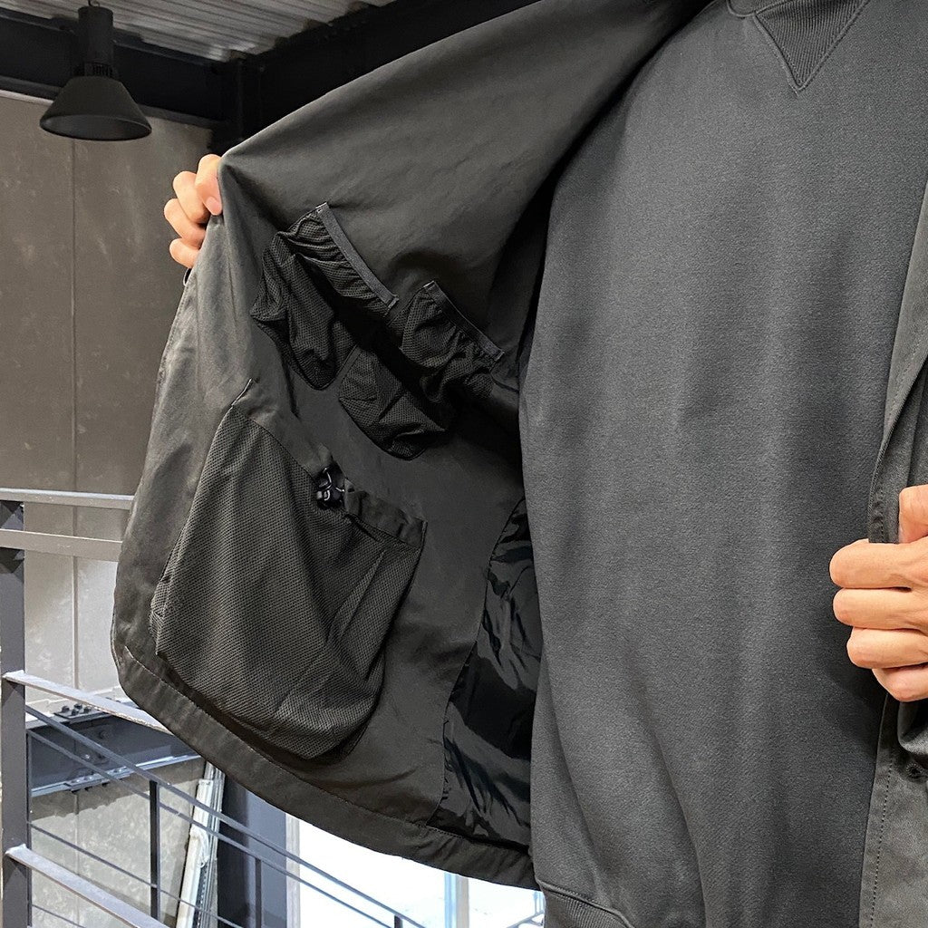 TECH LOOSE 2B JACKET TWILL #CHARCOAL [BJ-55024W]
