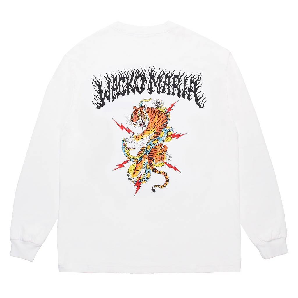 TIM LEHI | WASHED HEAVY WEIGHT CREW NECK LONG SLEEVE T-SHIRT ( TYPE-1 ) #WHITE [25FW-WMT-LT01]